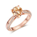 Hot Trending Rose Gold Plated Jewelry Enagement Rings Copper Brass Ring